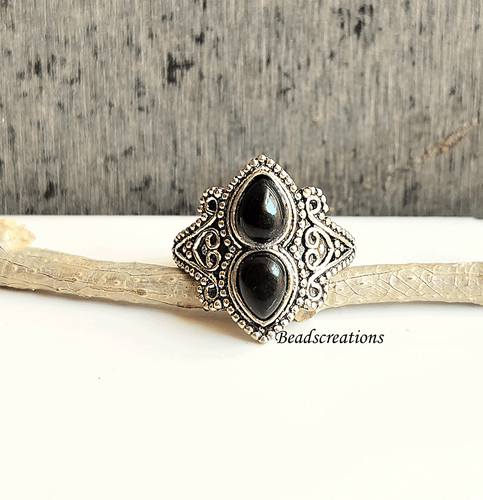Anillo de joyería de ónix negro natural diseñador ovalado anillo de mujer regalo - Imagen 3 de 8