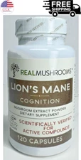Lion's Mane, Mushroom Extract Powder, 120 Capsules EXP 12/2026 Free Shipping .