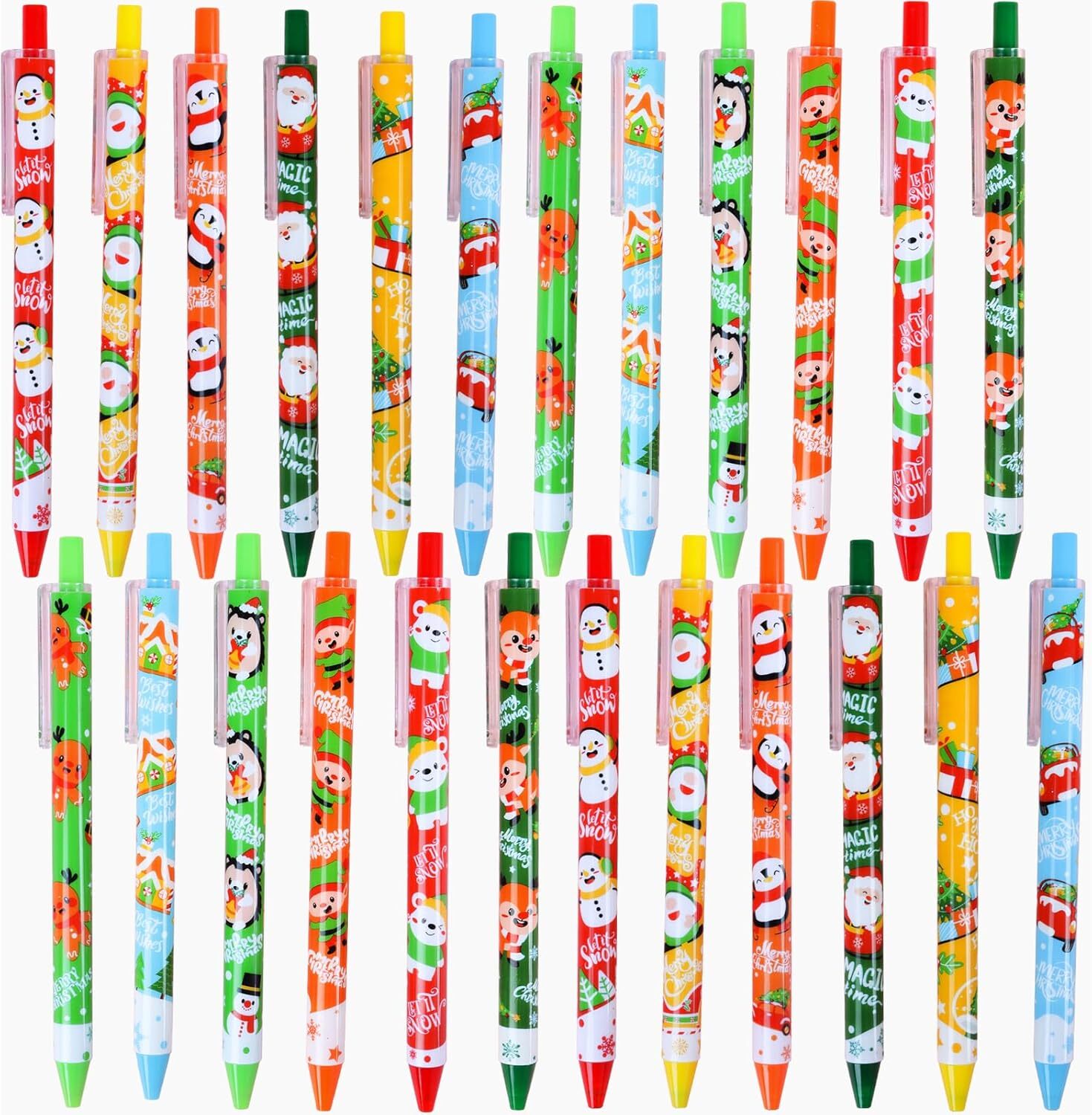 DIYASY 36 Pcs Christmas Pens Bulk, Ballpoint 1 Count (Pack of 36)