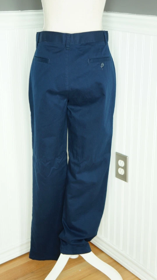 Pantalones de vestir uniforme escolar Nautica azul marino niños talla 20 regular Foto 3 de 4