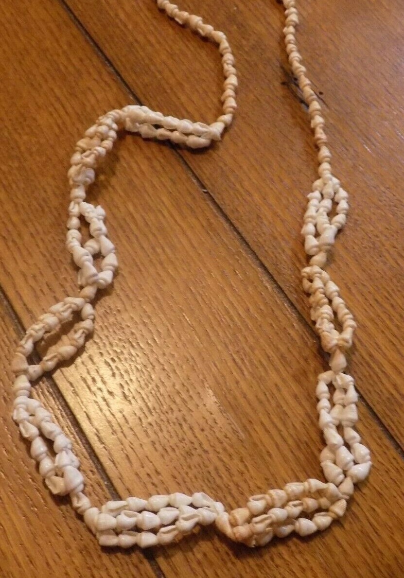 36 inch  long continuous strand shell necklace (2… - image 2