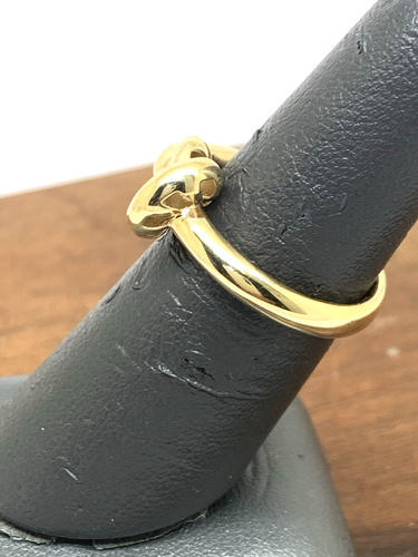 Love Knot Ring 14k Yellow Gold Promise Friendship Women's Jewelry Size 6.5 - Picture 7 of 12