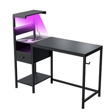 Mesa de escritura de estudio para computadora Puertos USB Estación de carga PC Escritorio Estación de trabajo
