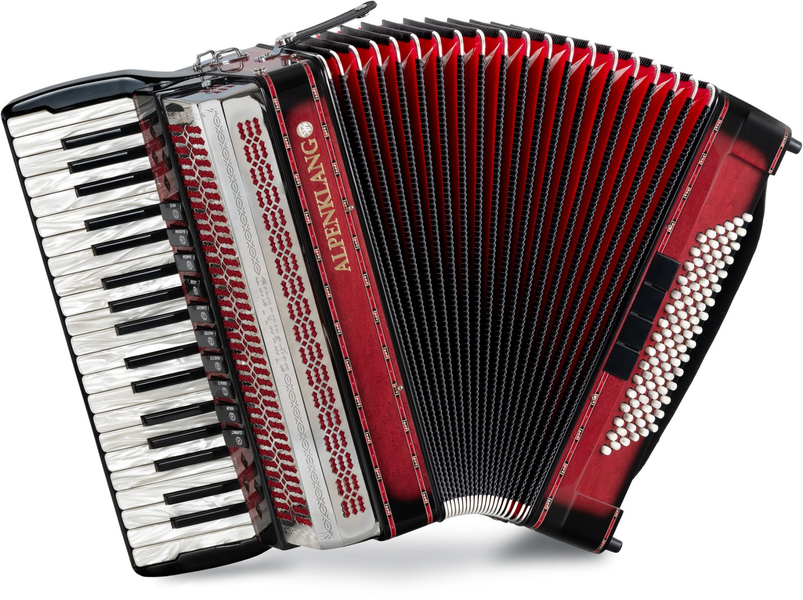 Alpenklang Pro IV 96 CM Shadow Red Аккордеон 96 Бас 4-шериг а Мано Коффер 1032790₽