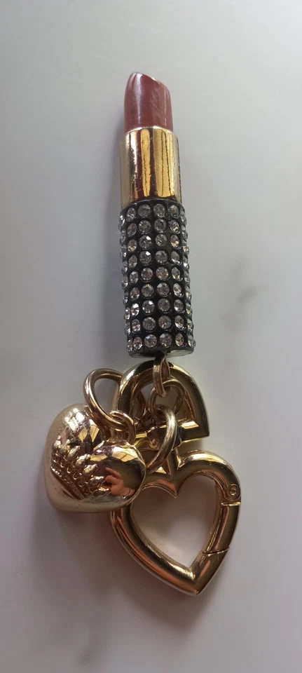 Lápiz labial con llavero vintage Juicy Couture con pedrería Foto 2 de 4