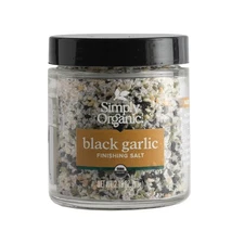 Simply Organic Black Garlic Finishing Salt 2.19 Ounce Umami Flavor Elevate Di...