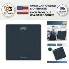 Lightweight Tempered Glass Bathroom Scale - 0.1lb Accuracy with Auto Shut Off