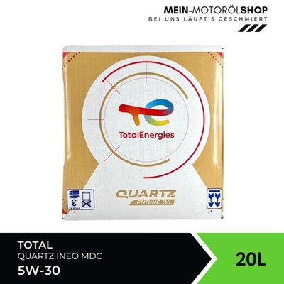 Total Quartz Ineo MDC 5W-30 Opel GM Dexos2 Kia MB 229.52 20 Liter BAG-IN Box