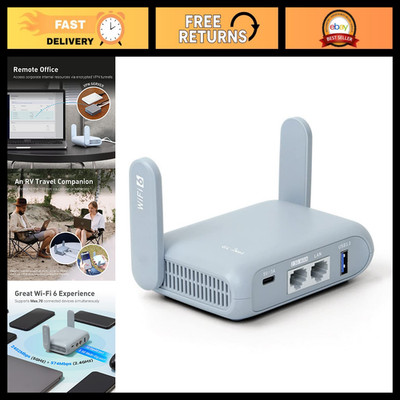 Wi-Fi 6 Travel Router, 2.5G WAN, VPN Support, OpenWrt, Portable Hotspot