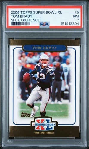 2006 Topps Super Bowl XL Tom Brady #5 PSA 7 /1000 🔥 Low Pop Patriots GOAT