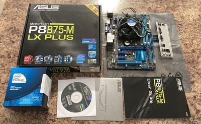 ASUS P8B75-M LX PLUS DESKTOP MOTHERBOARD I/O SHIELD Intel Pentium G2020 Cooler