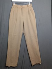 Pendleton 100 Virgin Wool Pleated Trousers Women s Beige Khaki Size 8