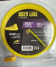 Ugly Line 90-ft Spool .155-in Heavy Duty Trimmer Line New - Free Bonus Cutter!