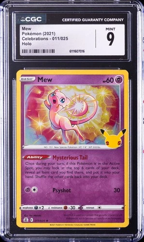 2021 POKEMON CELEBRATIONS HOLO #011/025 MEW CGC 9