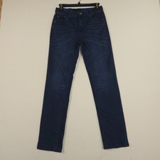 Levi's 502 Jeans Boys 16 Blue Denim Stretch Adjustable Waist Tapered Leg Regular