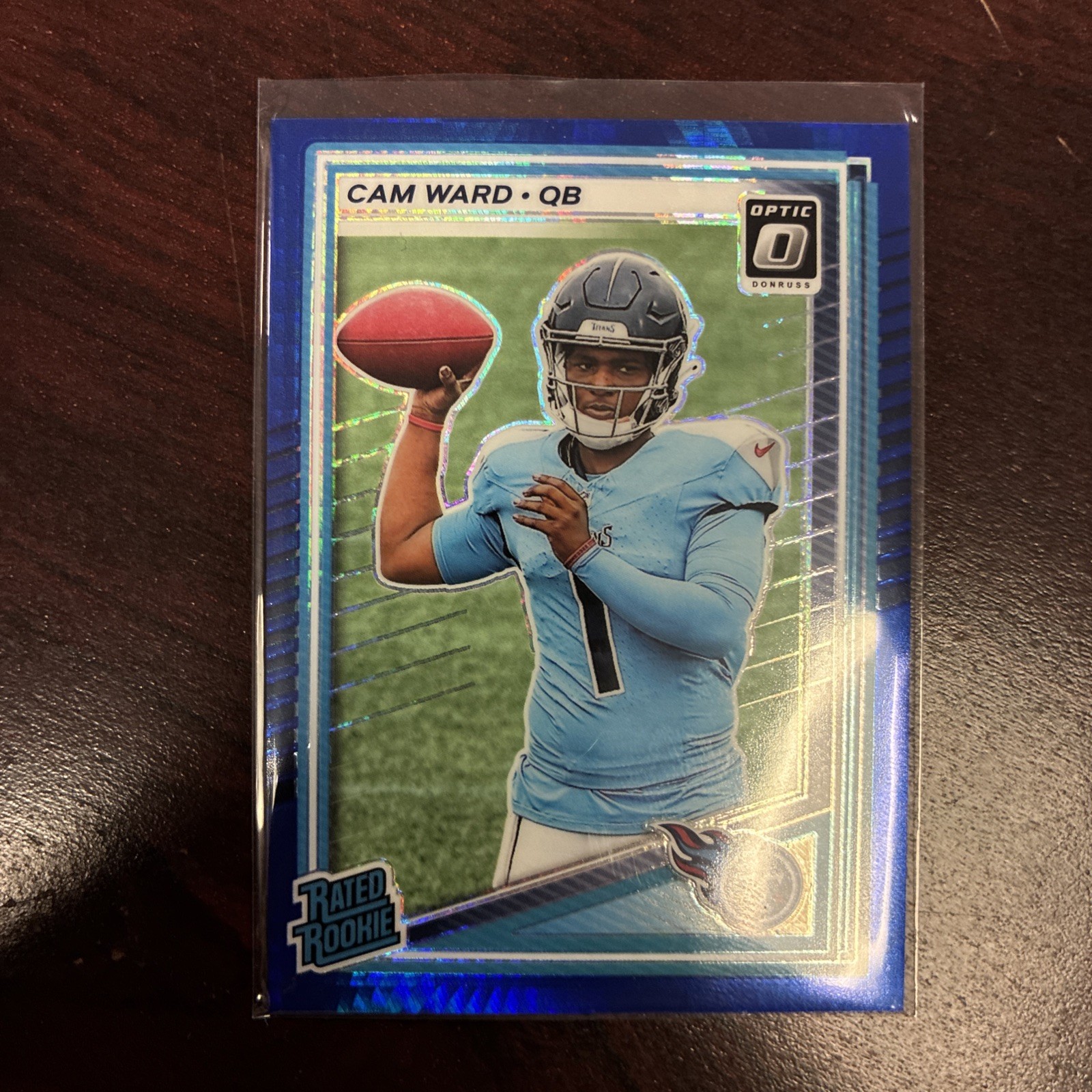 2025 Donruss Optic Cam Ward Rated RC Blue Hyper Prizm COLOR MATCH #293 Titans