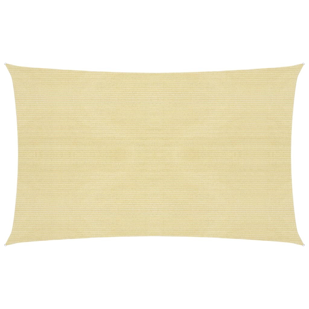Voile d'ombrage 3x5 m beige de 160 g/m² pour jardin et cour