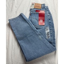 VTG Y2K Levi Strauss 550 Relaxed Fit Tapered Leg blue Jeans Womens Sz 8 Short