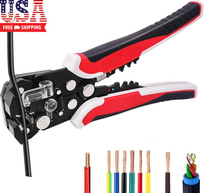 Professional Self-Adjusting Wire Strippers,3 in 1 Stripper/Cutter/Crimping,Heavy