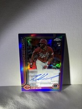 2025 Topps Chrome On Card Auto Purple /250 RC Rece Hinds # RA-RH Baseball Card