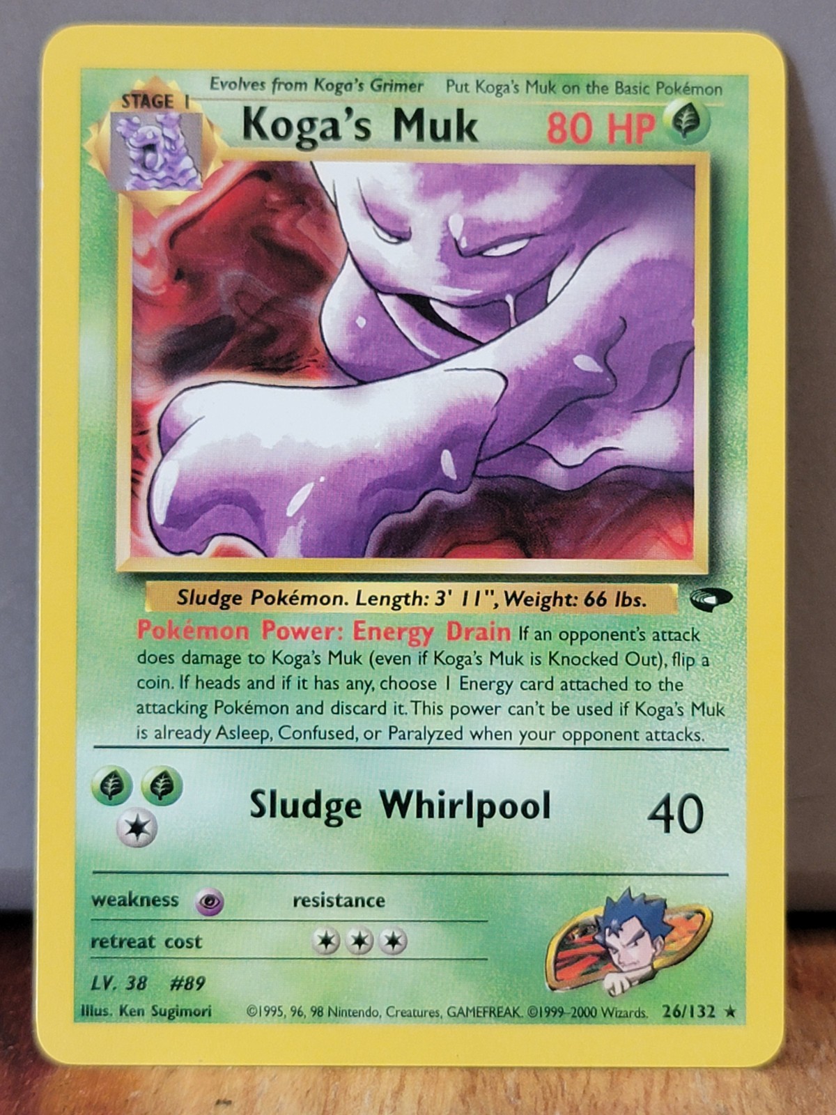Pokemon Card - Koga's Muk Gym Challenge 26/132 Rare