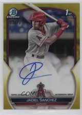 2023 Bowman Chrome Prospect Yellow Refractor 53/75 Jadiel Sanchez Auto 1i1m