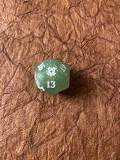 Rare MTG Translucent Green Spindown D20 Zendikar Rising Prerelease Kit Dice
