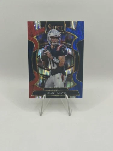 2025 Panini Select Drake Maye Red White & Blue Shock Concourse #80 Patriots