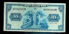 1949 Germany DEUTSCHER LANDER 10 deutsche mark Banknote
