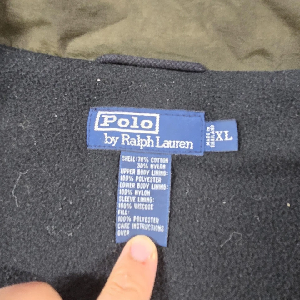 Chaqueta Polo Ralph Lauren Chore Para Hombres XL Verde Con Capucha Parka Abrigo Forrado Caza Foto 4 de 4