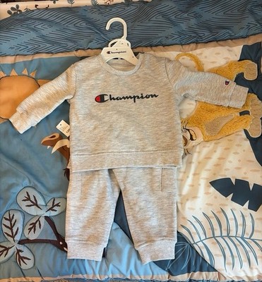 1 Boys Kids Champion Sweat Joggers Sweatshirt Pants 12 Months
