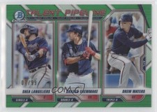2021 Bowman Green Refractor 7/99 Shea Langeliers Drew Waters #TP-ATL 12fp