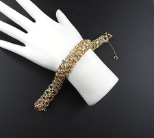 Vintage 12K Gold Filled Rare Fancy Charm Brac...