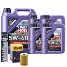 Motoröl 5W40 LIQUI MOLY Synthoil High Tech 9L+HENGST Ölfilter +Cera Tec