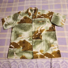 Vintage Barefoot In Paradise Hawaiian Aloha Shirt Hawaii Cotton Large 60s 70s