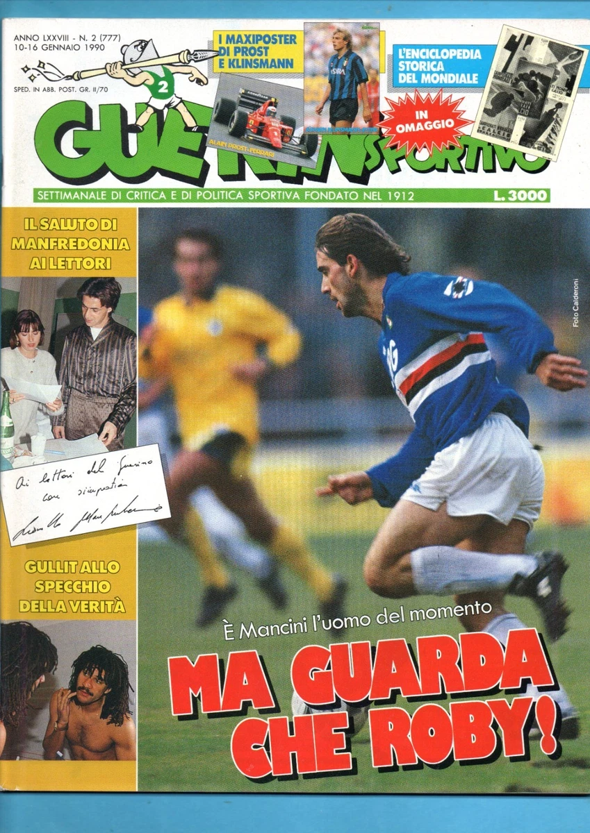 Guerin Sportivo N°43 – 1991 – Juventus-Milan – Baggio, Montero – Pub Madonna – Italie