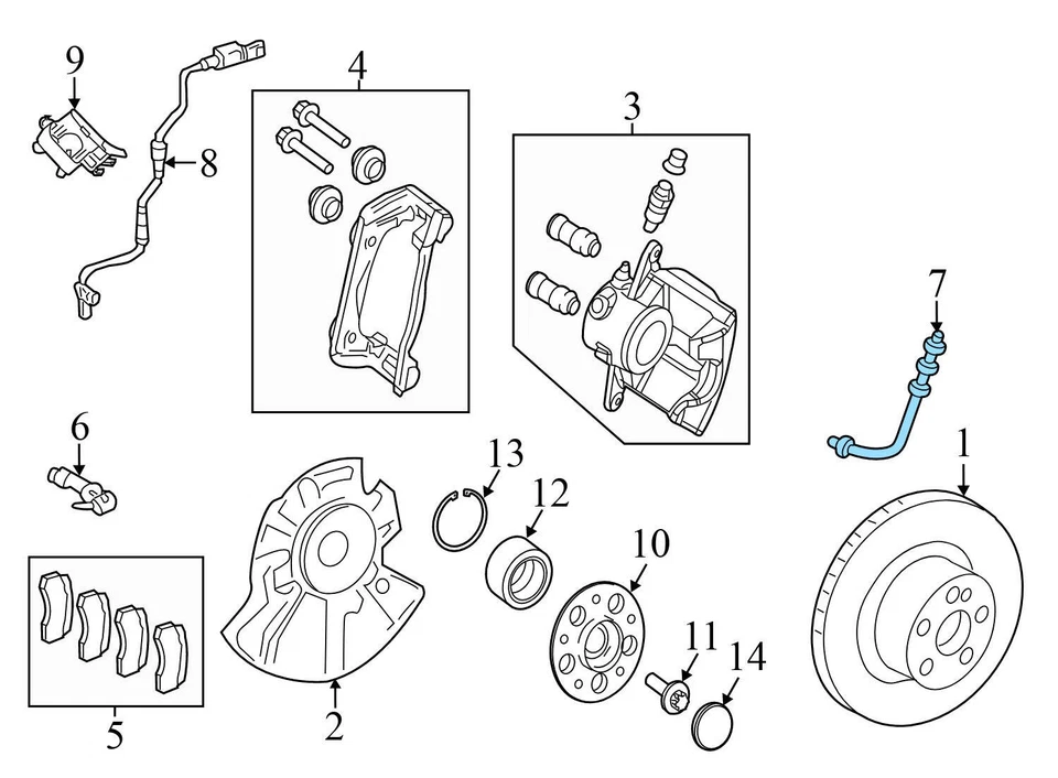 2015-2017 MERCEDES-BENZ E400 - Front Brake HOSE / LINE 2044200948 - Image 3 of 4