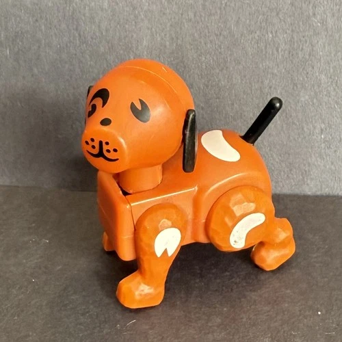 Vintage Fisher-Price Little People Play Family Farm Barn Yard Brown Dog