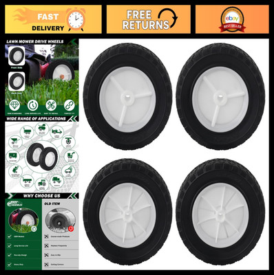 4 Pcs 8'' Lawn Mower Replacement Wheels - Durable General Purpose Wheels