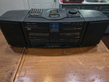 JVC PC-X500 Boombox CD Cassette Auto Reverse Hyper-Bass Equalizer Parts Or Repai