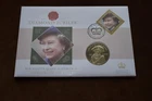 2012 St Helena First Day Cover + Falkland Islands Crown Coin, Diamond Jubilee