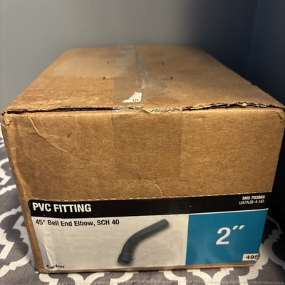 Carlon 2in.90-Degree Schedule 40 PVC 24in.Bend Radius Belled End Elbow Lot of 4