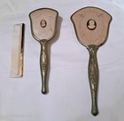 Vintage Gold Tone Mirror, Brush & Comb Vanity Set — photo 1