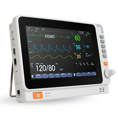 10 Inch Portable Multi Parameter Patient Monitor ECG NIBP RESP TEMP SPO2 PR