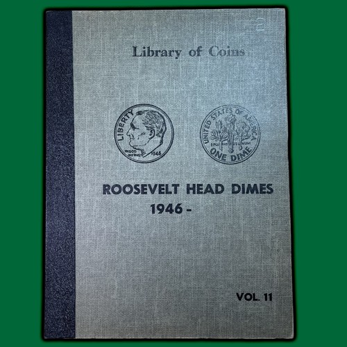 Roosevelt Dimes 1946- Library of Coins Album Vol 11, Writing, Used #33603