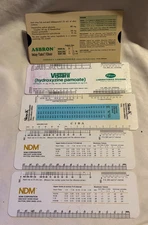 Lot of 5 Pharmaceutical Drug Rulers - Slow-K - NDM - Asbron - Vistaril