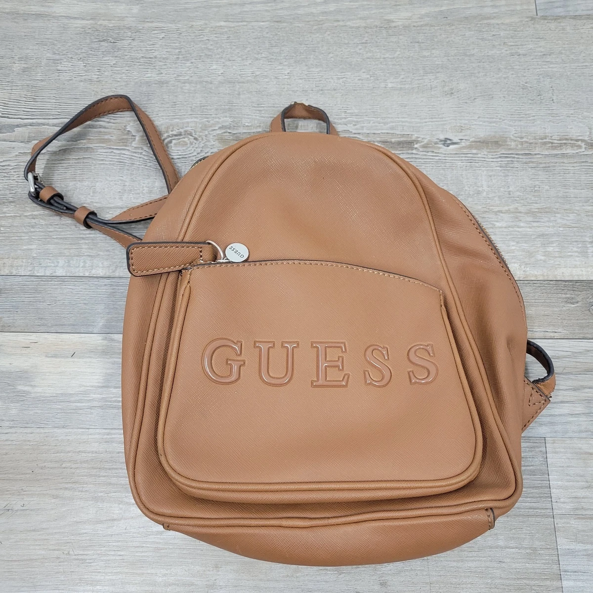 GUESS Tan and Brown Monogram Backpack NEW Guess Rylan Backpack Made For Macy main image 3