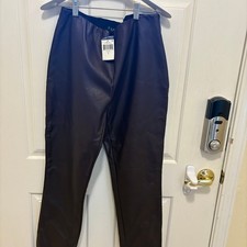 Ralph Lauren Chianti faux leather pants equestrian style