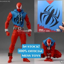 En stock Mess Toys Scarlet Spider-Man traje de batalla azul figura de acción juguete caja CT