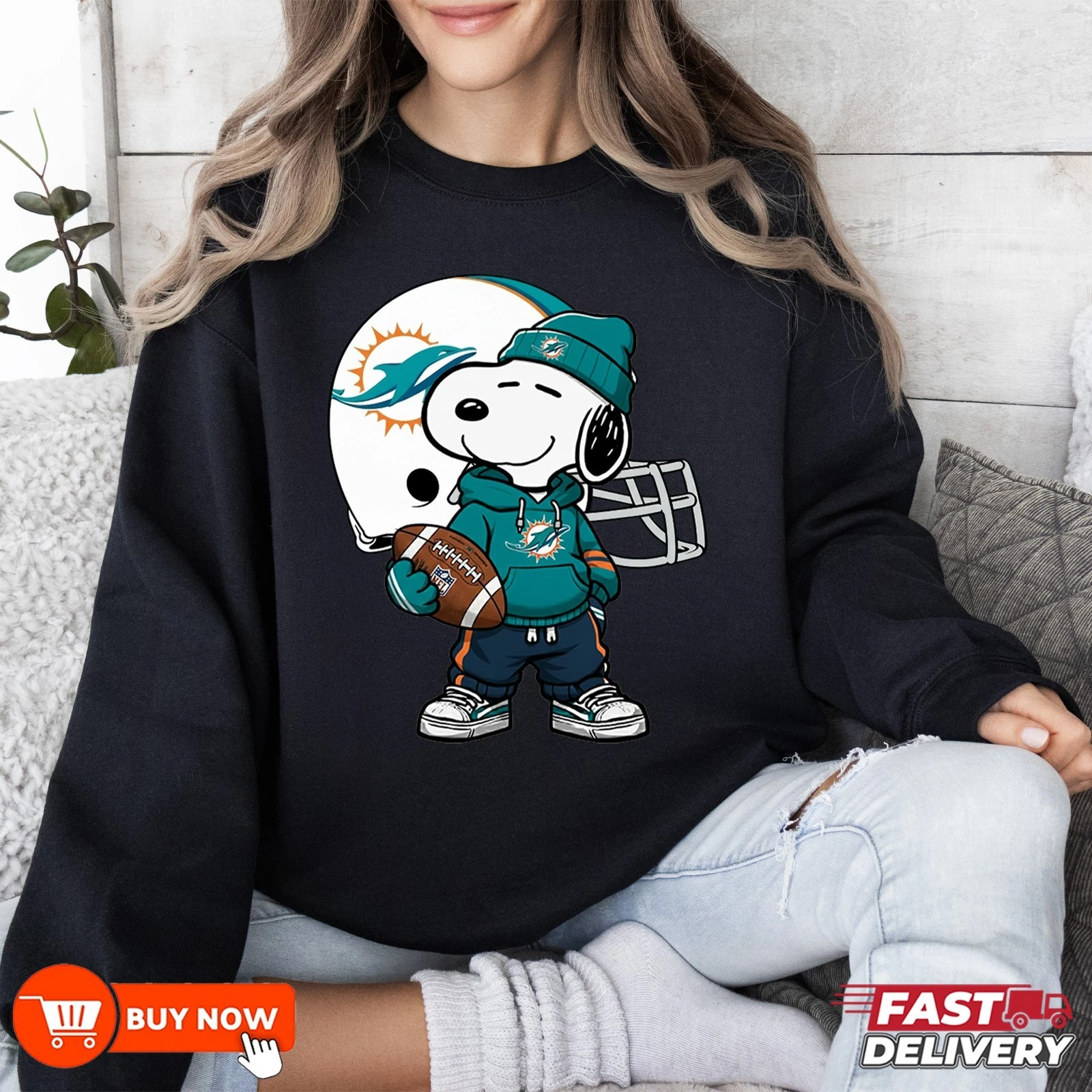 Miami Dolphins Football Sweatshirt